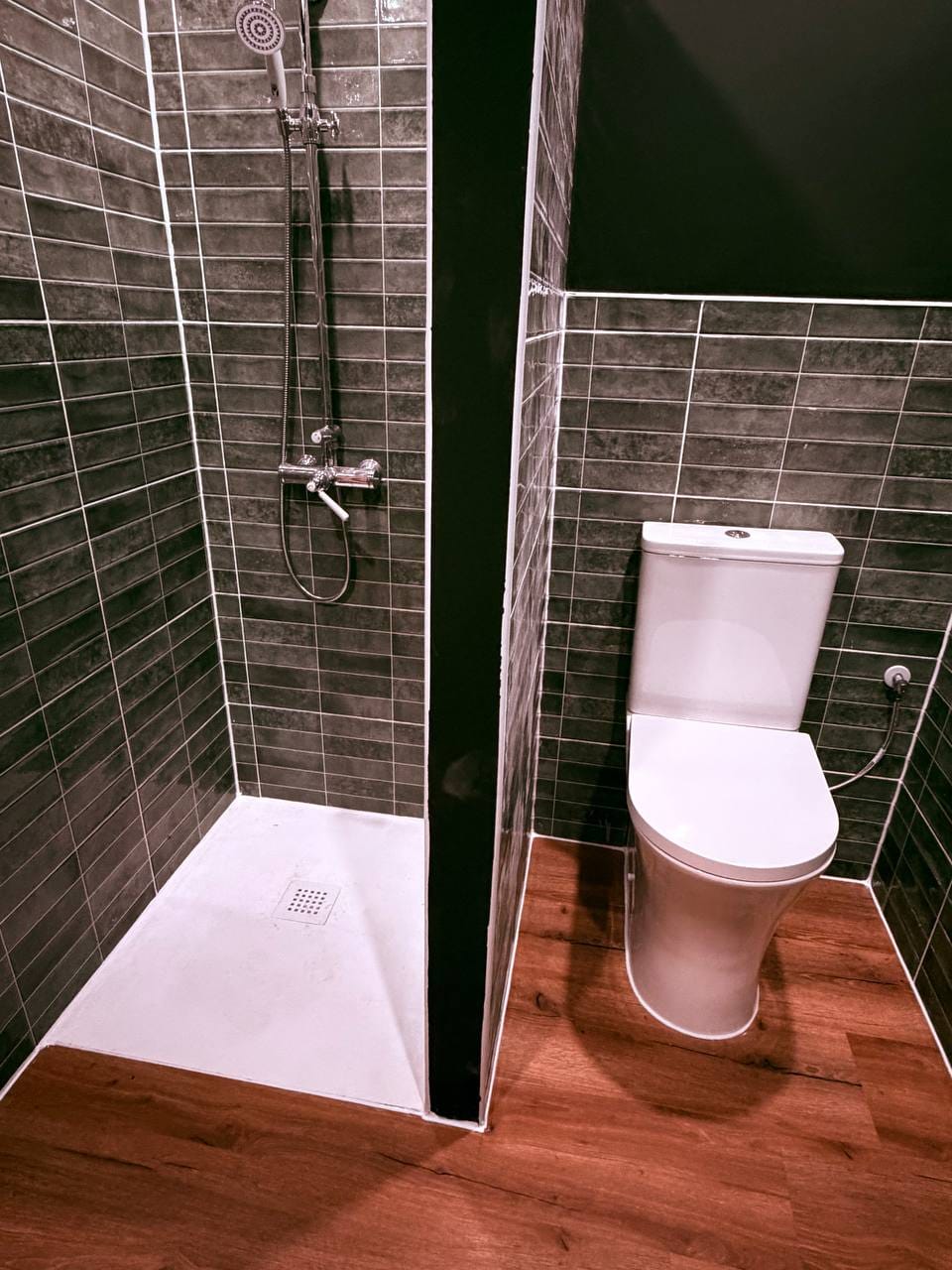 Fertiges Bad mit Dusche und WC